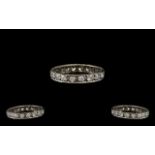 Platinum Attractive Diamond Set Full Eternity Ring of good quality.