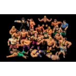 Twenty-nine Various Plastic Wrestler Figures including celebrities eg. Hulk Hogan etc.