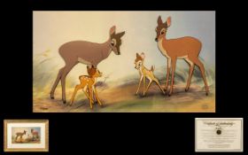 Walt Disney Company Ltd Edn No 310/350 Hand Inked and Hand Painted Cel of 'Bambi' from the feature