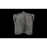 Art Deco Mesh Purse of large size 6 by 6 inches. Please see accompanying image.