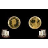 Royal Mint Britannia - Limited Numbered Edition Ten Pound Gold Proof Struck Coin, dated 1990,