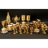 A Good Collection of Gilt Ornamental Ware comprising of a teaset with cups, saucers, teapot,