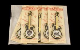 The Beatles - Full Set of Five Original Brooches. Still on cards, issued by Invicta Co., England.