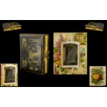 Victorian Period Nice Quality Balmoral Photo Album with key wind musical box combination,