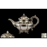 William IV Superb Quality Sterling Silver Teapot of wonderful proportions and form,