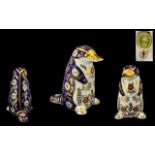 Royal Crown Derby Hand Painted Paperweight 'Platypus', introduced for the Australian Bi-Centenary,