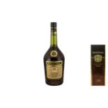 Martell Brandy Three Star, cased bottle, one litre, 40% volume.