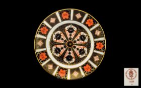 Royal Crown Derby Imari Patterned Cabinet Plate. Pattern No 1128, Date 1980's. 8.5 Inches - 21.