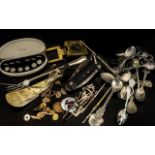 Bag of Miscellaneous Items: Souvenir Spoons,