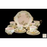 Royal Albert Tea Set 'Braemar' comprising a milk jug, sugar bowl, four teacups,
