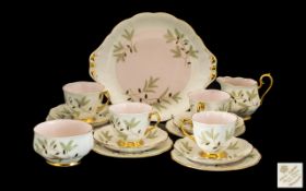 Royal Albert Tea Set 'Braemar' comprising a milk jug, sugar bowl, four teacups,