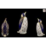 Royal Crown Derby Hand Painted Paperweight 'Penguin', Japan version 'Emperor',
