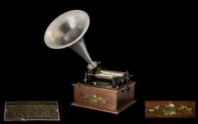 Thomas Edison of Orange NJ USA Bell Gem Cylinder Phonograph, c1904/5, Reg.No.