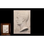Portrait Plaster Bust of S M Albert, indistinctly artist signed,