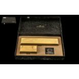 Boxed Set of Sheaffer Imperial Brass Fountain Pen in brass box,