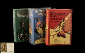 G A Henty: Three Boys Novels 'With Kitchener in the Soudan', 'In The Irish Brigade' (new edition),