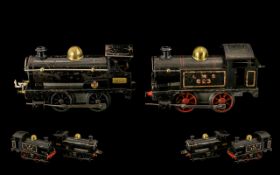 Hornby Tinplate Mechanical Steam Locomotives (2), c1920s, comprises 1/ British Railways,