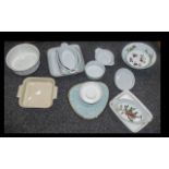 Box of Assorted Oven to Tableware Dishes, comprising: Royal Worcester Evesham pattern, Gold Line,