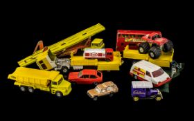 Twelve Miscellaneous Metal Trucks and Cars,