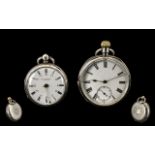 William Timpson of Wexford Gent's Small Silver Open Faced Keyless Fussee Pocket Watch; no.