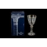 Rosenthal Classic Glass Kiddush Goblet. Judaica Collection, in original box, measures 7" tall.