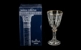 Rosenthal Classic Glass Kiddush Goblet. Judaica Collection, in original box, measures 7" tall.