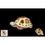 Royal Crown Derby Hand Painted Paperweight 'Turtle', Old Imari pattern no.