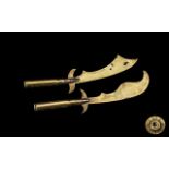 Pair of 1914/18 Trench Art Bulitt Letter Openers in the shape of a sword. 8" in length.