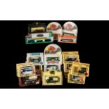 A Collection of Boxed Cars to include Matchbox Steam Wagon, Lledo Harrogate Toffee, Hanleys,