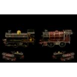 Hornby Tinplate Clockwork 0-4-0 Mechanical Steam Locomotives (2),