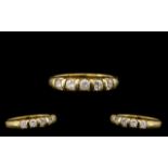 18ct Gold Attractive Contemporary Design Five Stone Diamond Set Ring,