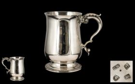 George IV Superb Quality Silver Tankard of pleasing proportions, hallmarked London 1821,