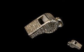 English Birmingham Hallmarked Silver Referee's Whistle,