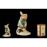 Royal Doulton Bunnykins Figure 'Girl Skater' in original box, measures 3.5" tall. No. DB 153.