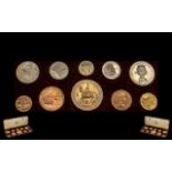 1953 Proof Coin Set in Original Royal Mint Red Leatherette Case,