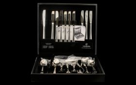 Boxed Set of Viners Viscount Cutlery. 44 piece canteen service for six.