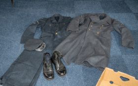 1950s RAF Uniform comprising trousers waist 34" labelled 1950;