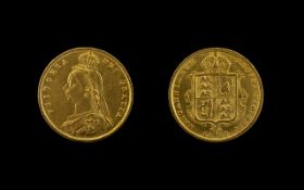Queen Victoria Shield Back Jubilee Head 22ct Gold Half Sovereign, dated 1887, of high grade,