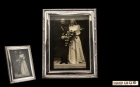 Large Silver Photo Frame, fully hallmarked, good condition in all aspects; 10 inches x 8