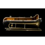 Amati Kraslice ASL 312 Trombone in hard shell black carrying case. Amati is a Czech company that has