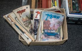 Box of Motor Magazines approx 12 issues, 1927-30s, miscellaneous World Maps,