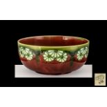 Minton Secessionist No 32 Large and Impressive Tube lined Footed Bowl, c1890,