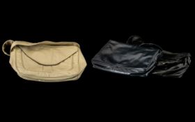 Collection of Three Vintage Enny Italian Bags. Comprises black shoulder bag with front pocket;