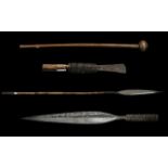 Ethnic Interest: Long Type Fighting Assegai with large, heavy blade,