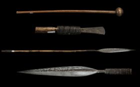 Ethnic Interest: Long Type Fighting Assegai with large, heavy blade,