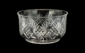 Large Heavy Glass Bowl - Punch/Fruit, 11" wide x 6" tall,