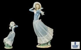 Lladro Tall & Impressive Handpainted Porcelain Figure 'Spring Breeze' Model No. 4936.