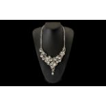 Ladies Imposing Crystal Set Statement Necklace,