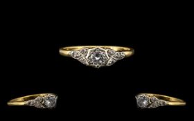 18ct Gold Attractive Single Stone Diamon