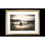 Framed Contemporary Print 'Blowing Sands